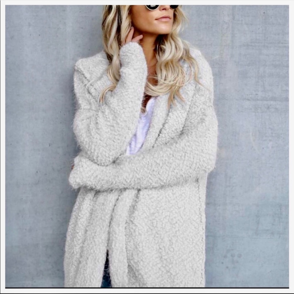 Sherpa soft hooded jacket with pockets - Picture 4 of 6